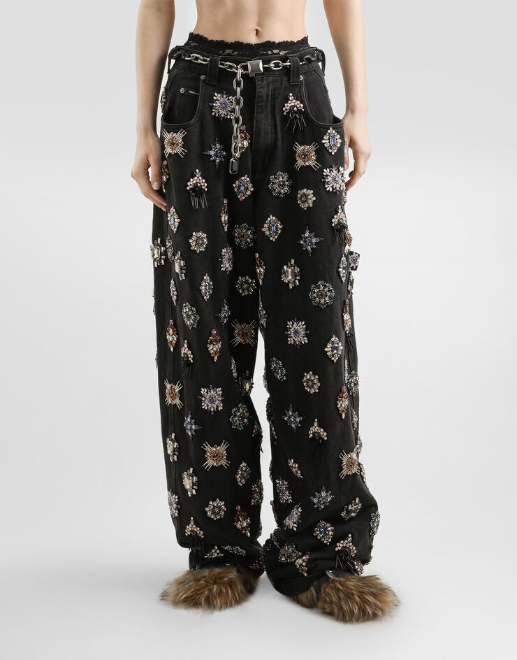Dolce & Gabbana Denim 5-pocket trousers Multicolor FTDF8ZG8OG2