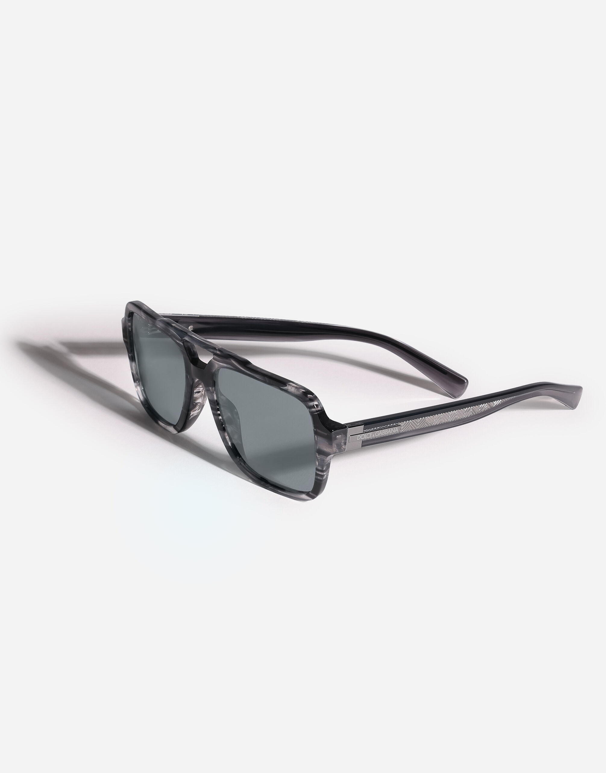 Sartoria Sunglasses in Striped Grey for Men | Dolce&Gabbana® US
