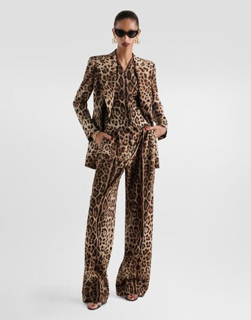 Dolce & Gabbana Turlington leo-print wool double-breasted jacket Print F29QFTFSBAV