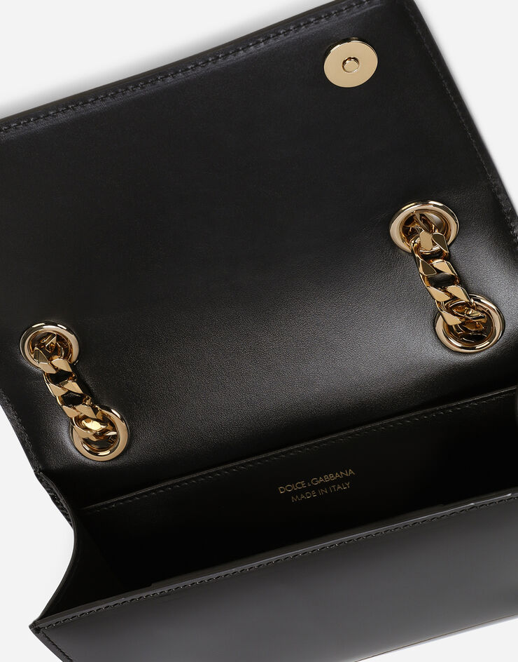 Dolce & Gabbana Polished calfskin 3.5 phone bag Black BI3152A1037
