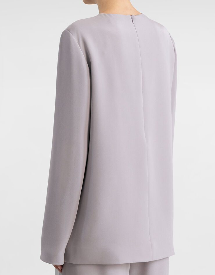 Dolce & Gabbana Top in crêpe marocain Beige I7S53WFU1MD