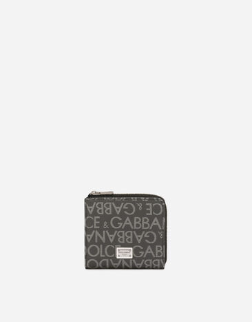 Dolce&Gabbana حافظة بطاقات جاكار مطلية أسود BM2123AQ437