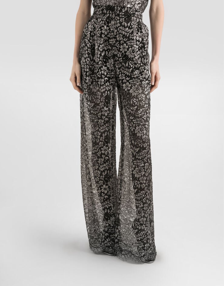 Dolce & Gabbana Lamé lace trousers Dolce & Gabbana Lamé lace trousers Silver FTC1YTILMCF