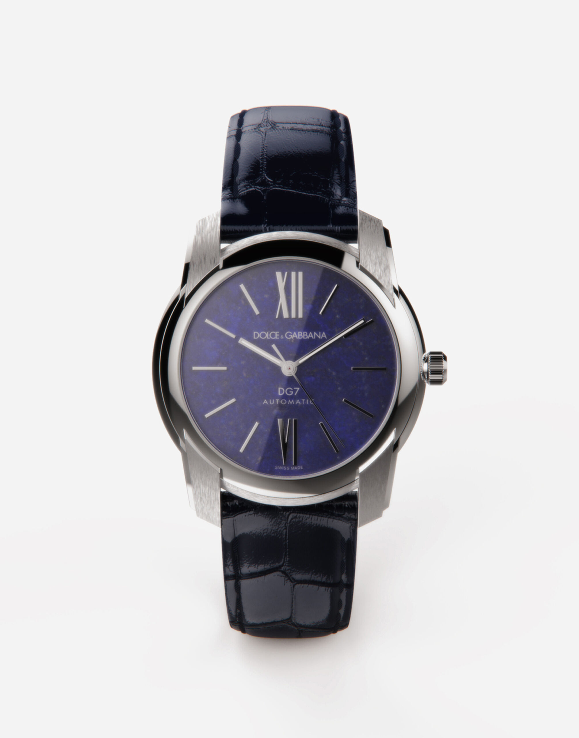 DG7 watch in steel with lapislazuli in BLUE for for Men