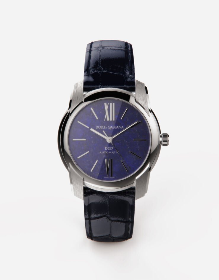 Dolce & Gabbana DG7 watch in steel with lapislazuli Blue WWFE1SWW063