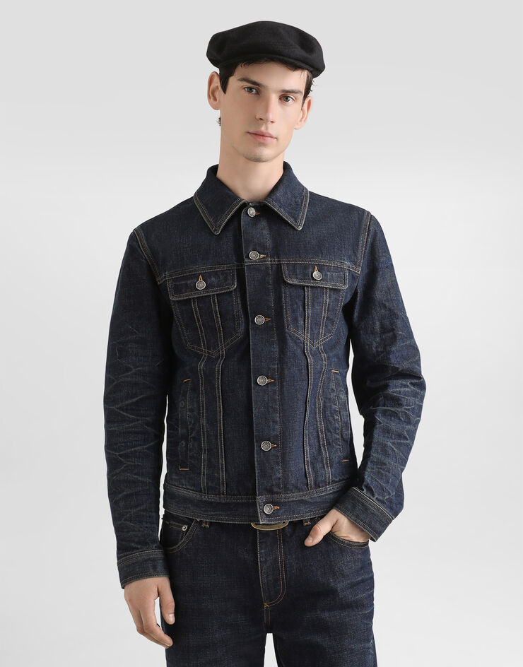 Dolce & Gabbana Blouson en denim de coton Multicolore G9BKPDG8NJ2