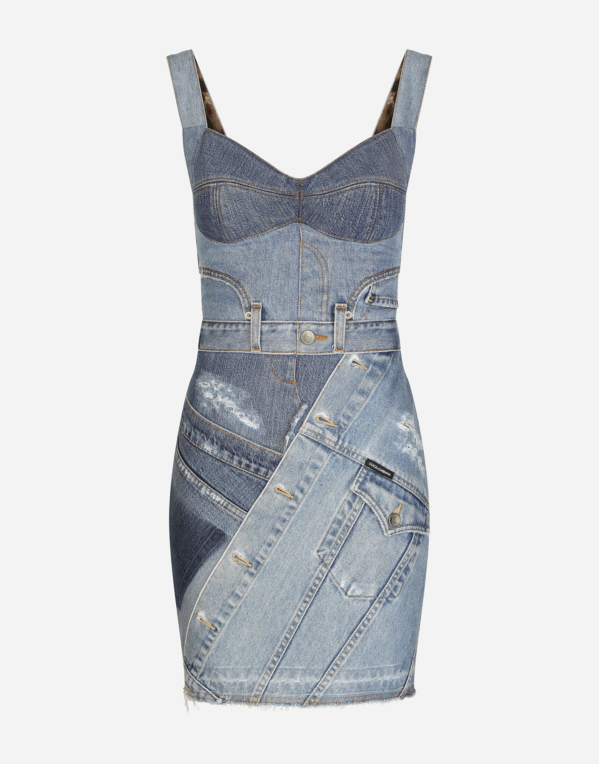 Dolce gabbana denim hotsell dress