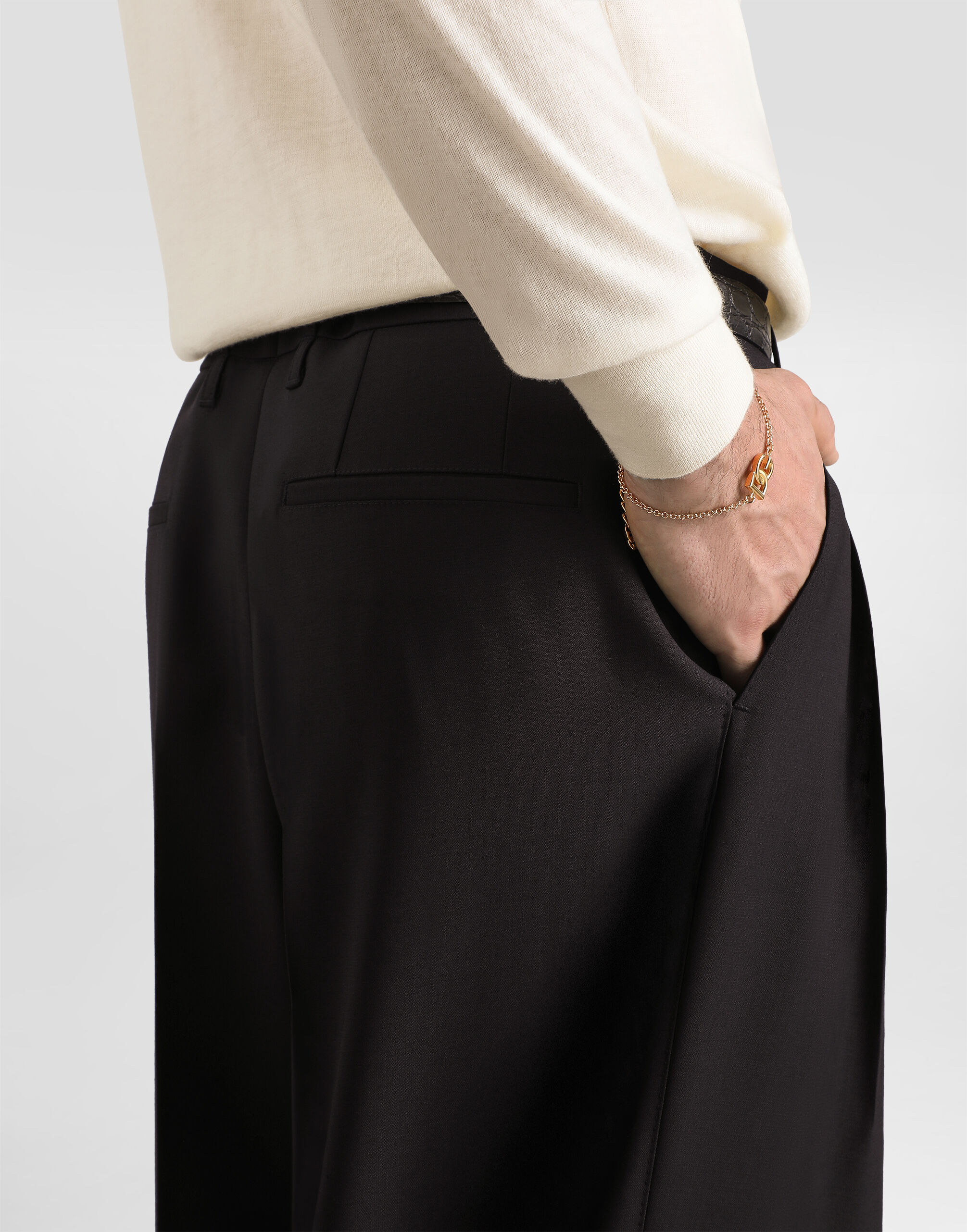 Wool faille trousers - thumbnail 5