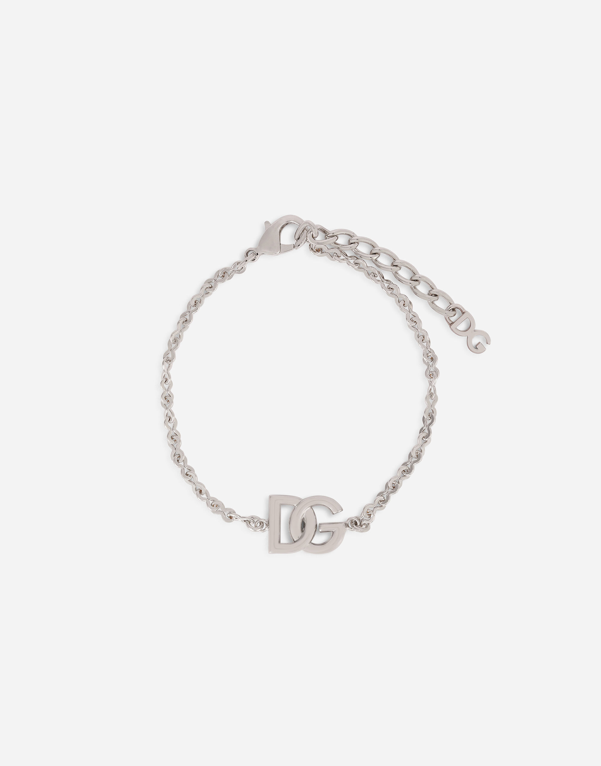 Dolce & Gabbana Link bracelet with DG-logo Grey WFQ1X2W1111