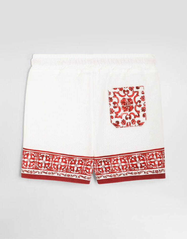 Dolce & Gabbana Majolica-print double piqué bermuda shorts Dolce & Gabbana Majolica-print double piqué bermuda shorts Multicolor L1JQV8II7KW