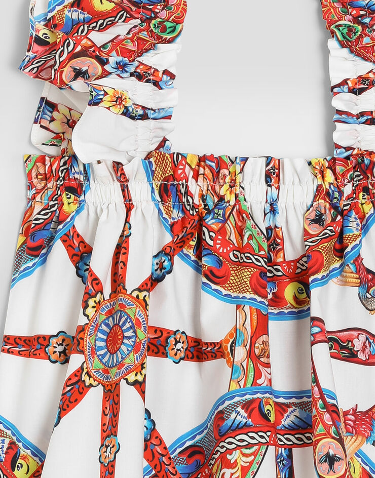 Dolce & Gabbana Carretto-print poplin top Multicolor L51N75FI5O4