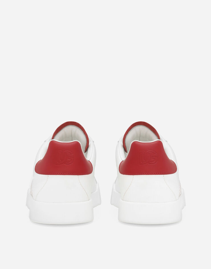 Dolce & Gabbana Zapatilla Portofino en piel de becerro Blanco CS2277AV066