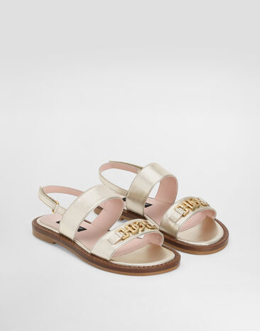 Dolce & Gabbana Laminated nappa leather sandals Grey D11374AJ133