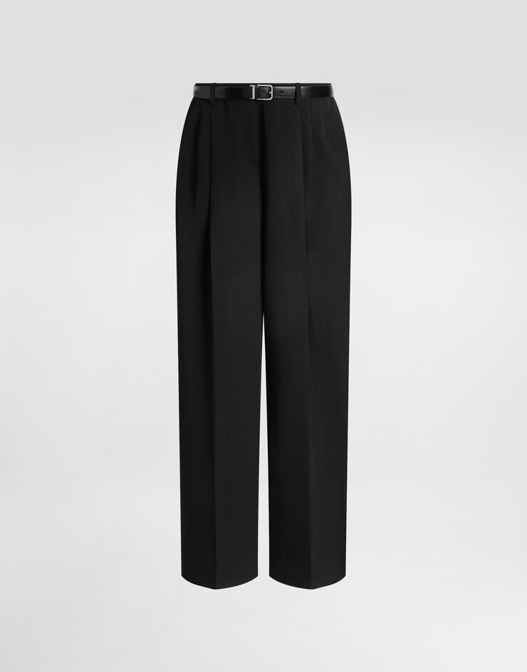 Dolce & Gabbana Wool gabardine trousers Black FTDMITFU21E