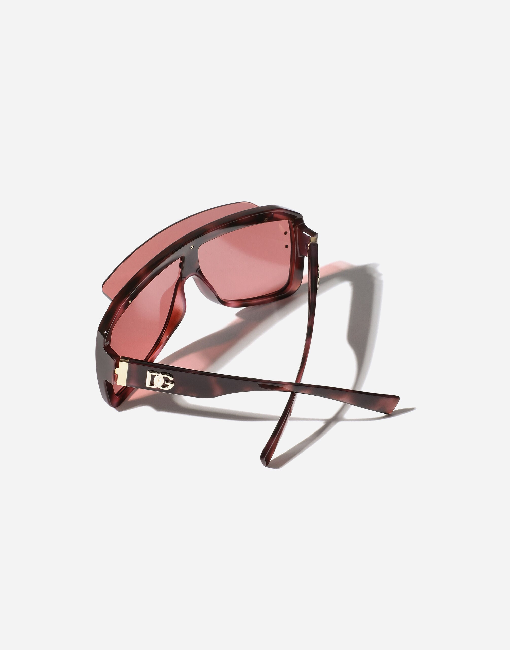 DG Crossed Sunglasses in Pink havana for Women | Dolce&Gabbana®