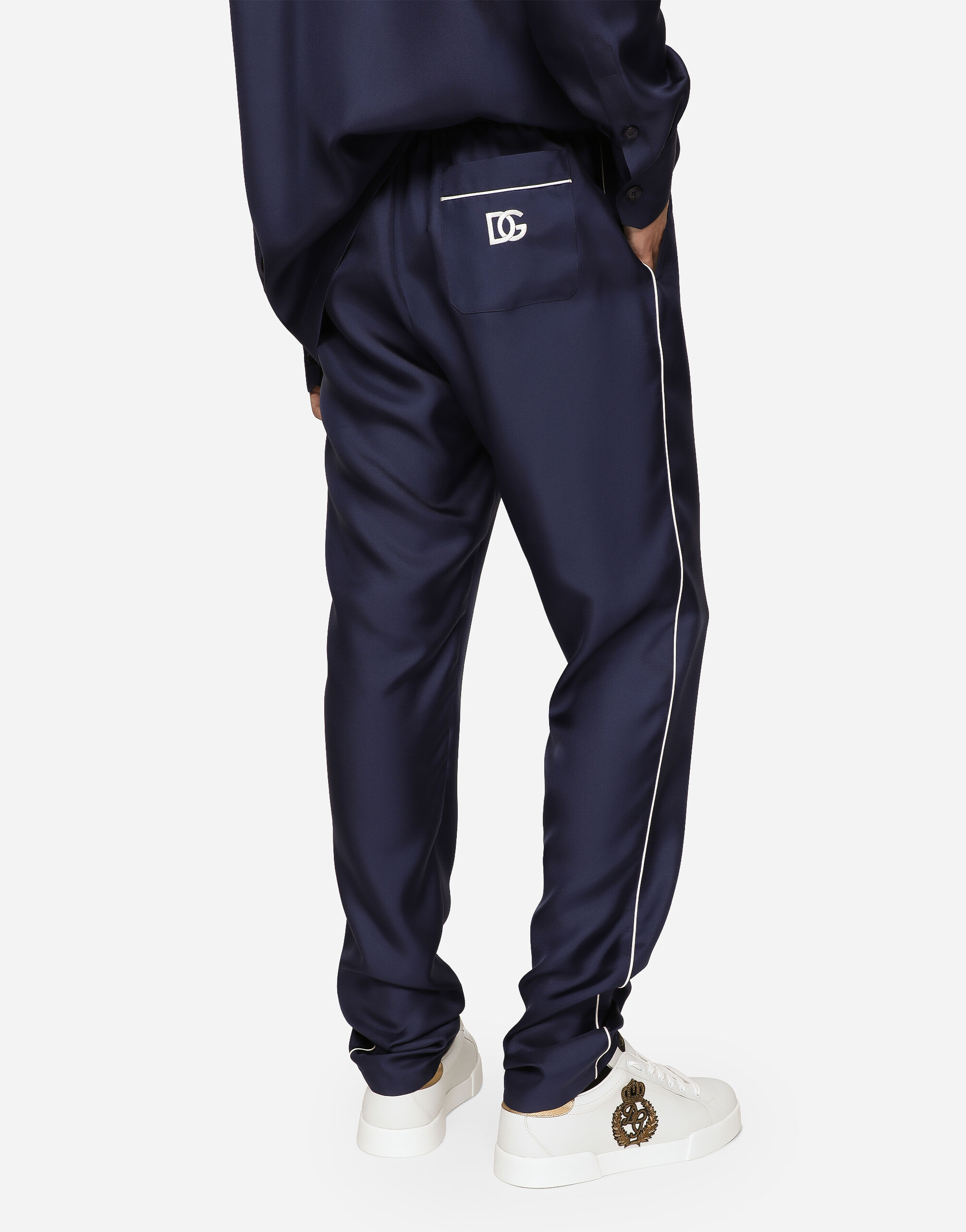 Silk jogging bottoms sales