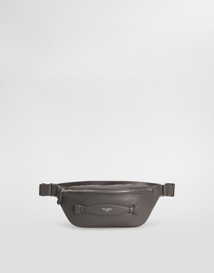 Dolce & Gabbana Поясная сумка из телячьей кожи наппа серый BM2434AF984