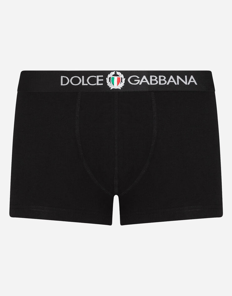 Boxers in stretch cotton in Black for