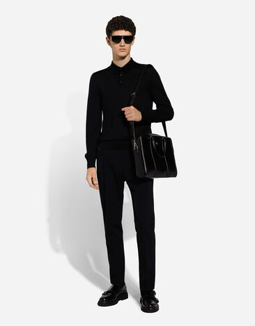 Dolce & Gabbana Aktentasche aus Kalbsleder Schwarz BM2321AV956