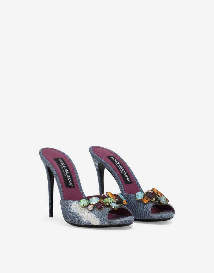Dolce & Gabbana Mule en patchwork de denim Azul CR1661AR142