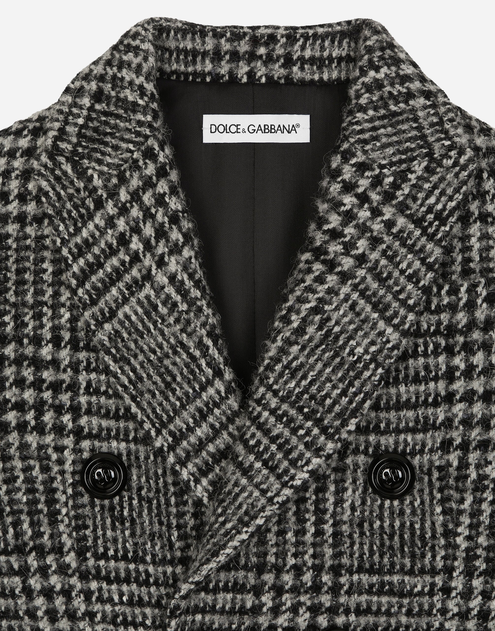 00s Dolce & Gabbana　Herringbone Jacket Double-breasted wool-blend herringbone coat