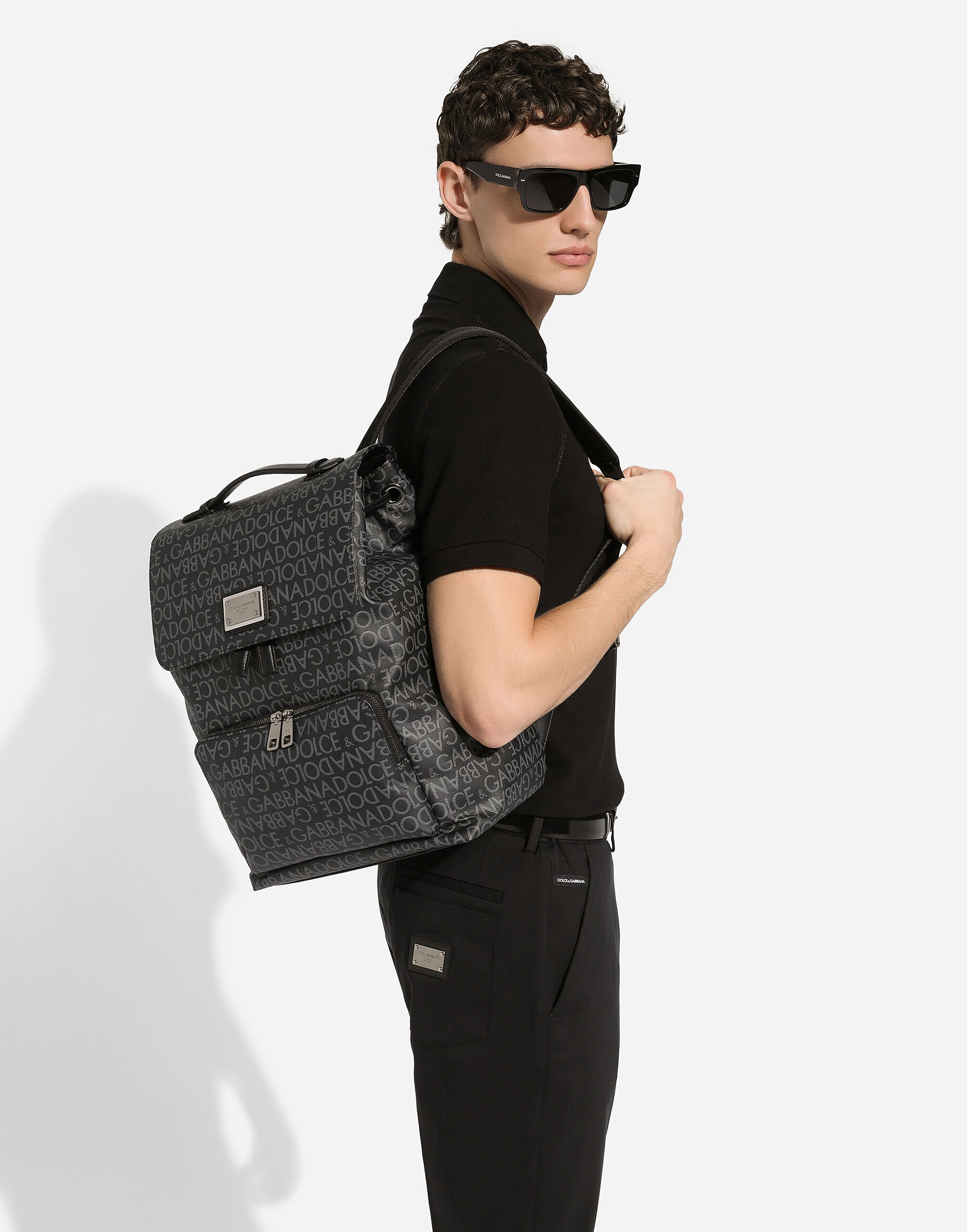 Coated jacquard backpack in Multicolor for Men | Dolce&Gabbana® US