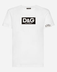 Dolce & Gabbana Cotton round-neck T-shirt with patch White GY6IETGG868