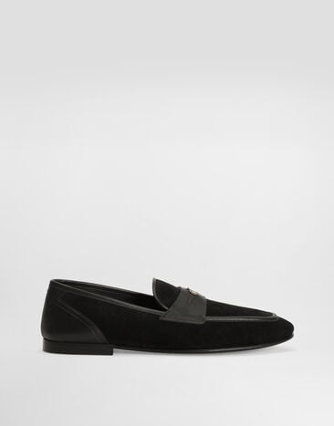 Dolce & Gabbana Split calfskin slipper Black A50741A0084