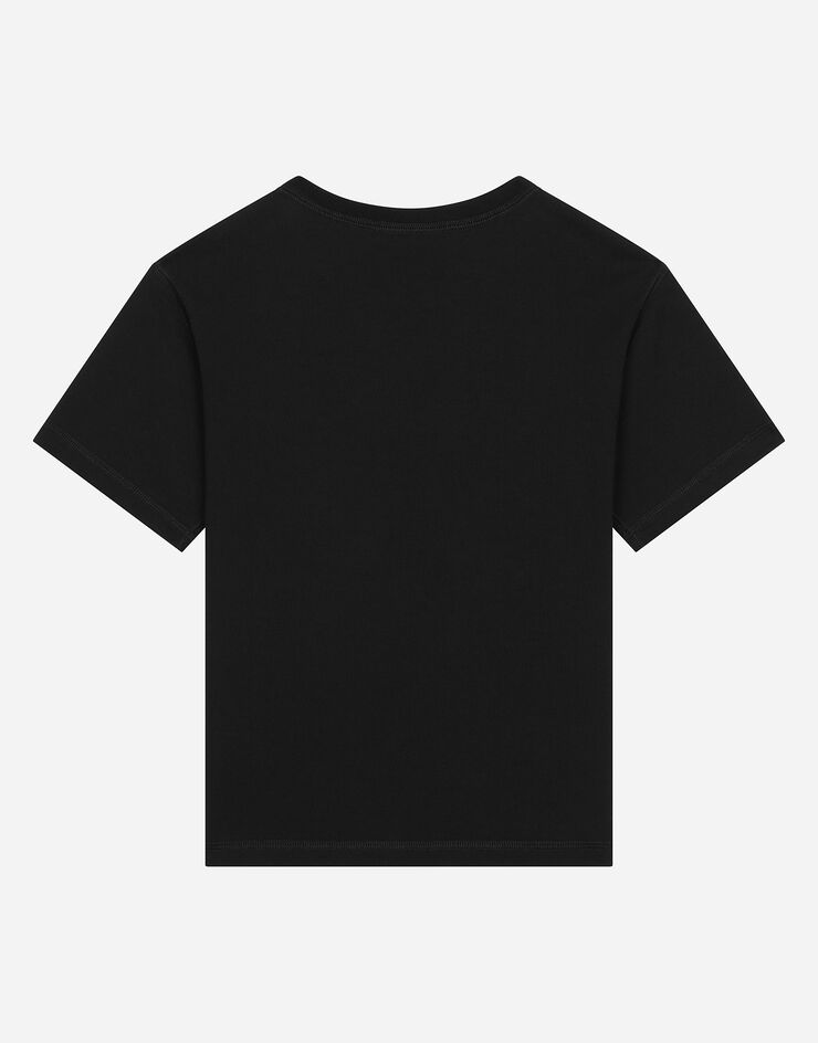 Dolce & Gabbana Printed jersey T-shirt Black L4JTEYG7K8Z