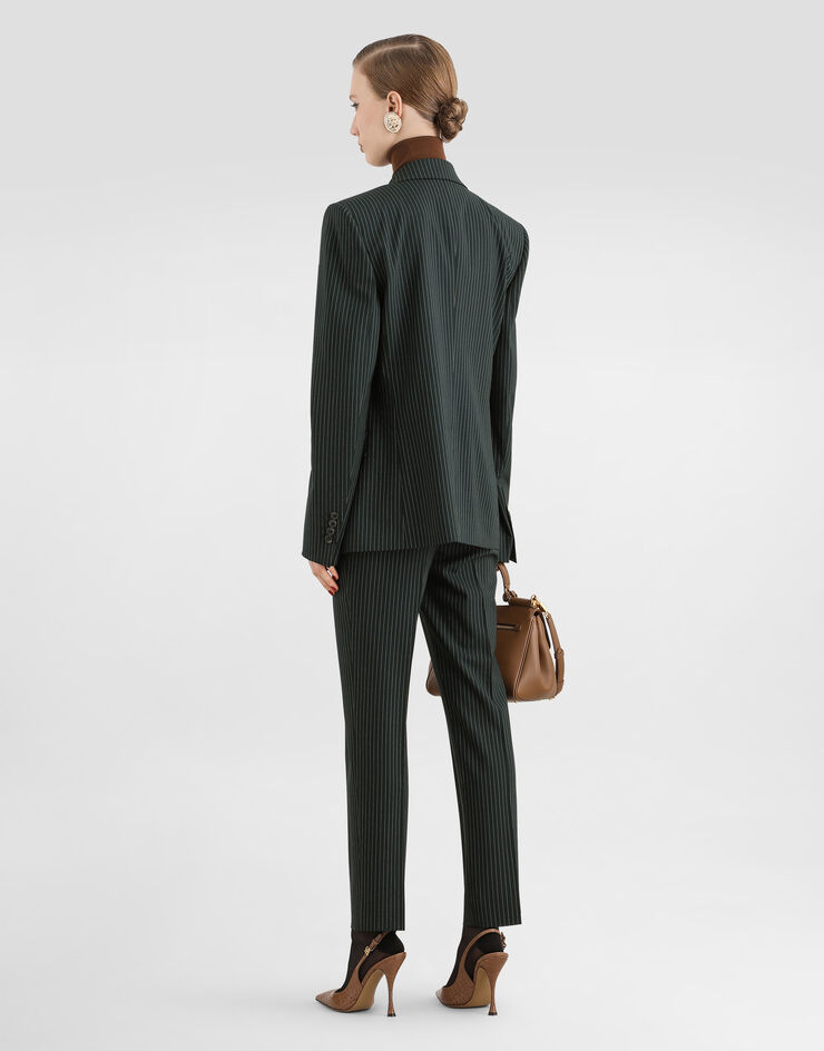 Dolce & Gabbana Linda single-breasted jacket in pinstripe wool Dolce & Gabbana Linda single-breasted jacket in pinstripe wool Multicolor F29WWTFRBDQ