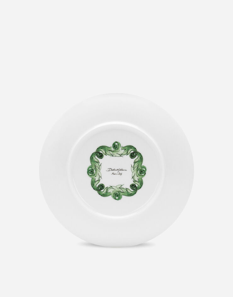 Dolce & Gabbana Set 2 Porcelain Dinner Plates Multicolor TC0S04TCA88