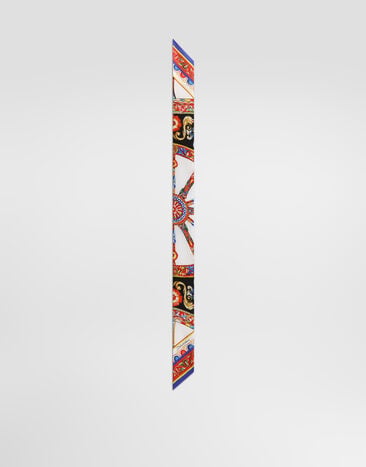 Dolce & Gabbana Bandeau 6 x 100 aus Seidentwill mit Carretto-Print Multicolor FS215AGDDWL