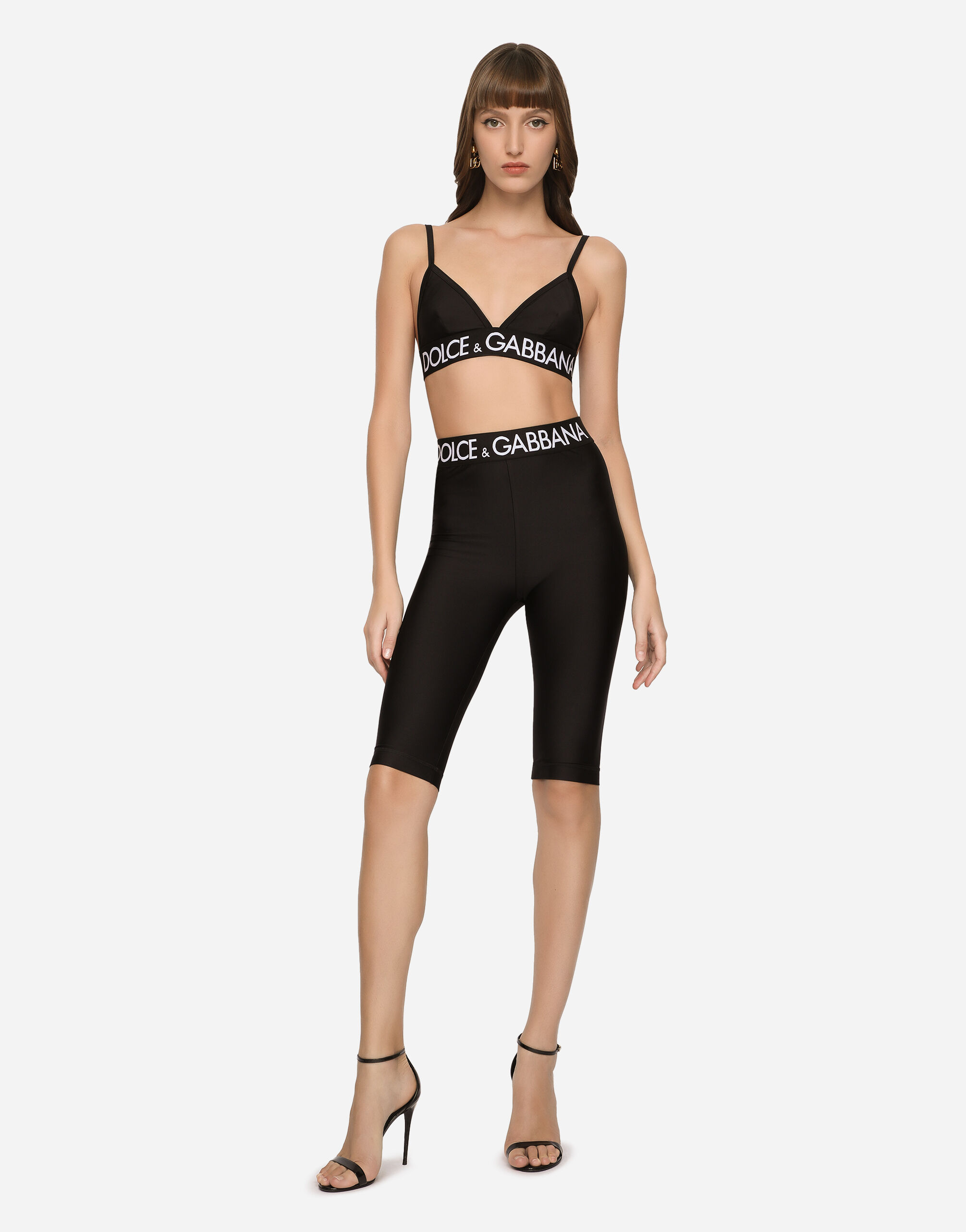 Spandex jersey top in Black for Women | Dolce&Gabbana® US