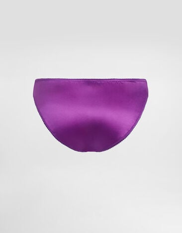 Dolce & Gabbana Satin and lace briefs Purple O2F20TONP15