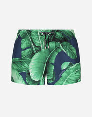 Dolce & Gabbana Swim shorts with banana tree print White GY6IETGG868