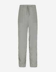 Dolce&Gabbana Silk jogging pants with gathered detailing Grey G041KTGG914