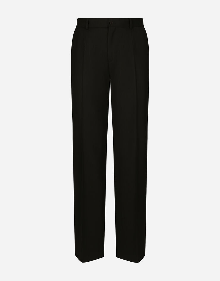 Dolce & Gabbana Two-way stretch twill straight-leg pants Black GYZMHTGH727