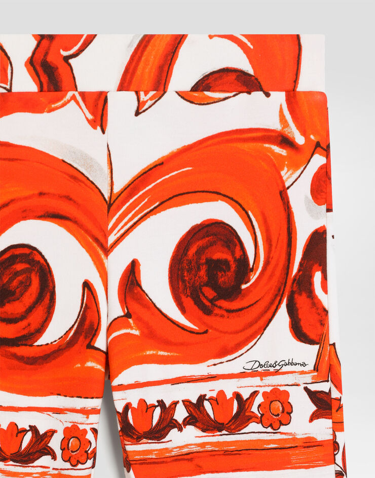 Dolce & Gabbana Majolica-print interlock leggings Multicolor L5JPI9G7P4I