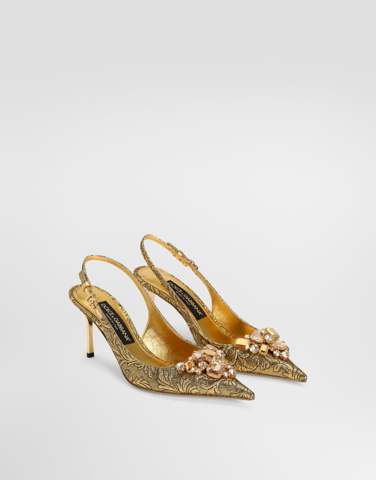 Dolce & Gabbana Slingback in ramage brocade Gold CG1078A0436