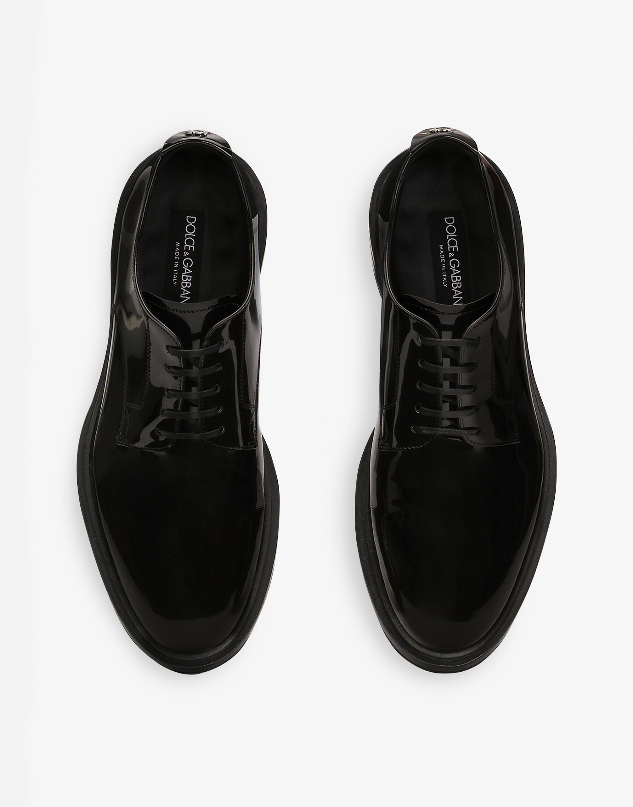 Patent leather Derby shoes in Black for Men Dolce Gabbana