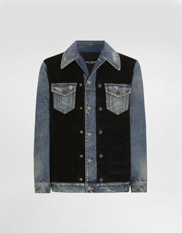 Dolce & Gabbana Denim and velvet jacket Multicolor G9BTMDGJ699