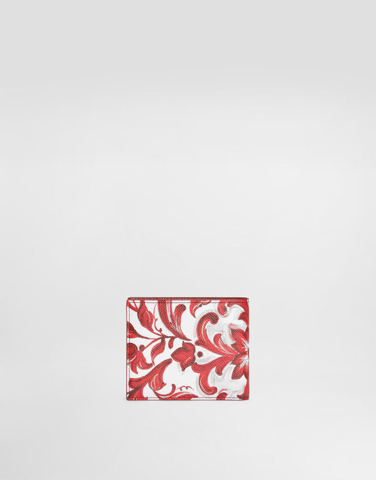 Dolce & Gabbana Portefeuille en cuir de veau à imprimé majolique Multicolor BP3102A0646