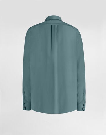 Dolce & Gabbana Silk crêpe de chine gold shirt Green G5NP9TFU1UQ
