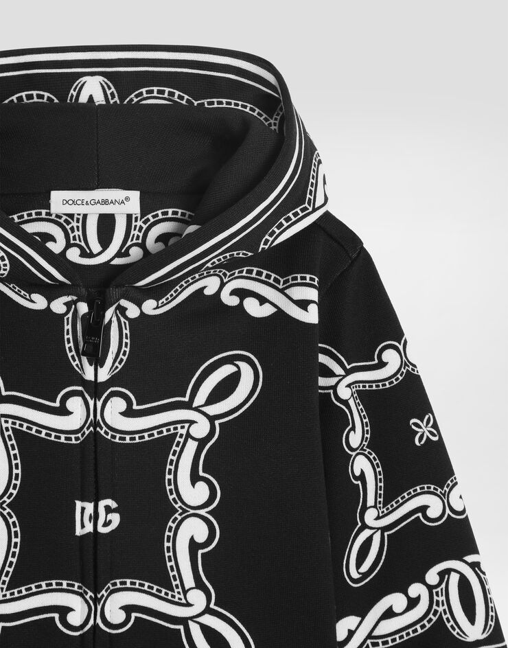 Dolce & Gabbana Hoodie with bandanna print Print L1JWITII7FQ