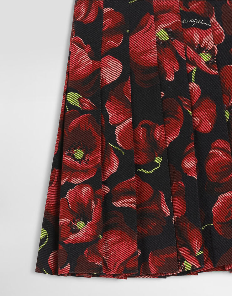 Dolce & Gabbana Poppy-print flannel skirt Dolce & Gabbana Poppy-print flannel skirt Multicolor L56I12HS5VZ