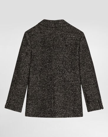 Dolce & Gabbana Double-breasted jacket in wool blend chevron Multicolor L51J84FCZAF