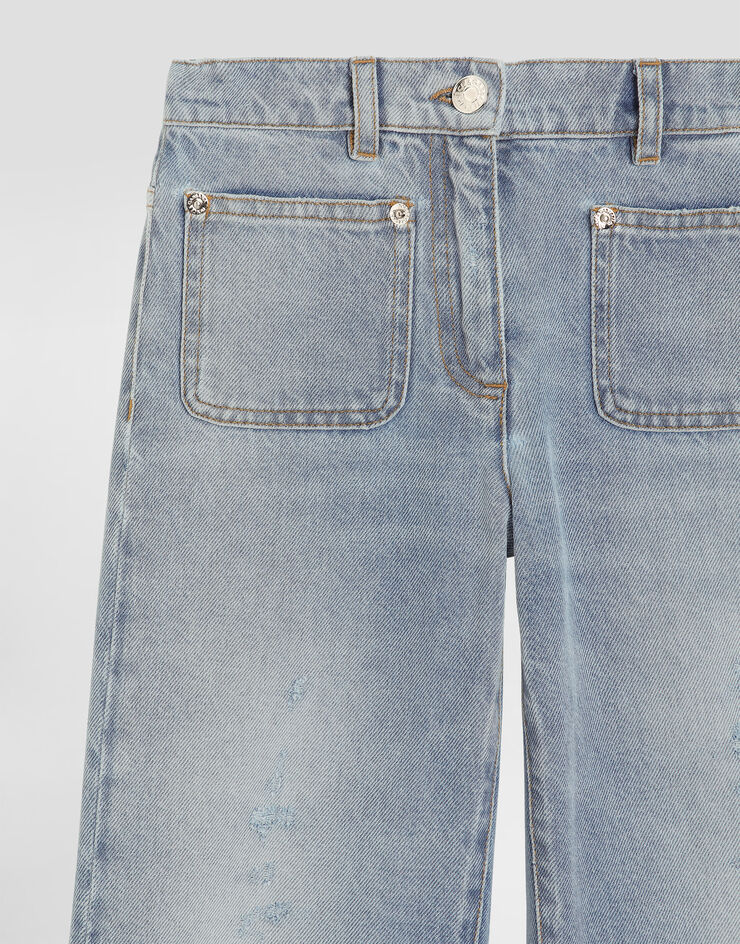 Dolce & Gabbana Washed denim trousers Multicolor L53P55LDD85