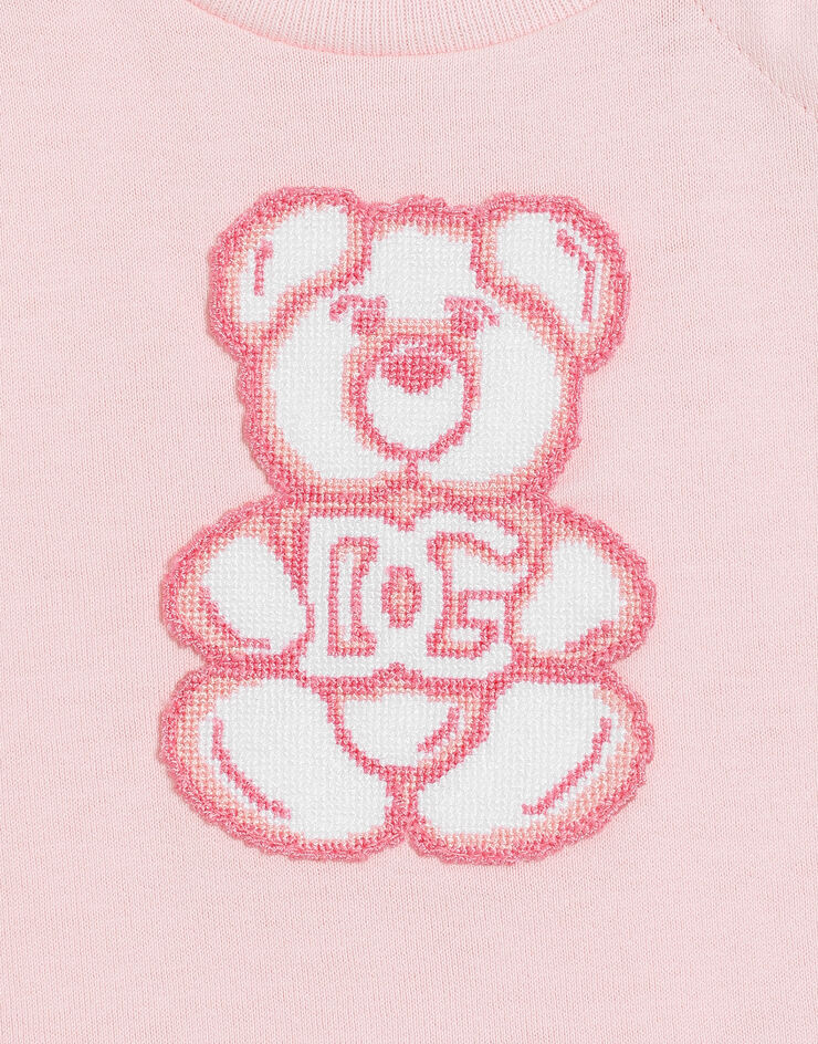 Dolce & Gabbana Jersey T-shirt with patch Pink L2JTOSG7O1I