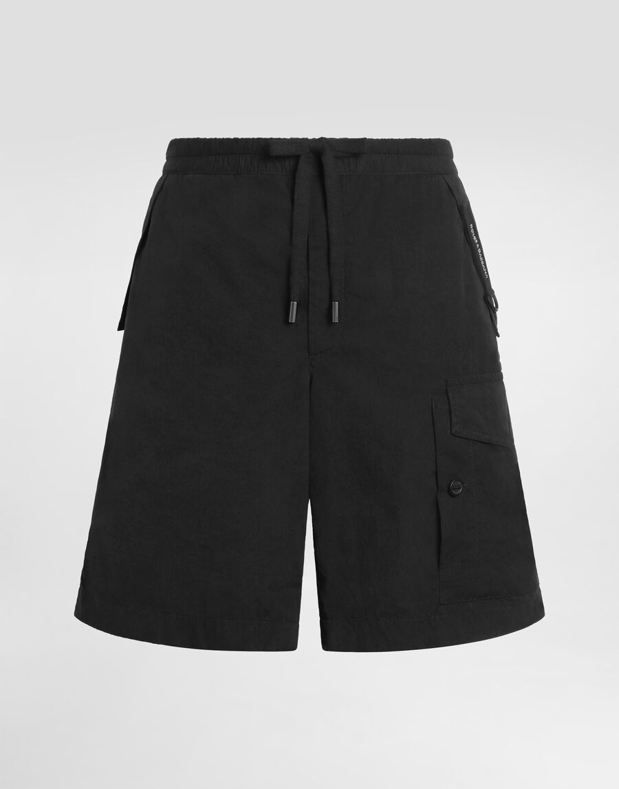 Waxed faille bermuda shorts