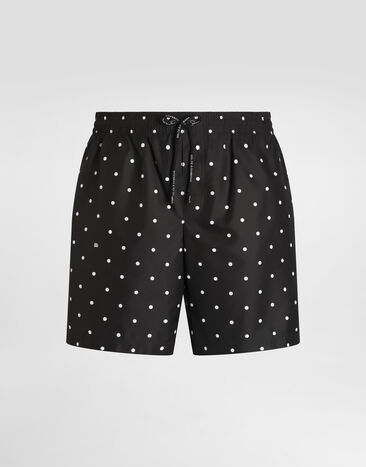 Dolce & Gabbana Polka dot-print medium swim boxer shorts Print M4C43TON0DS
